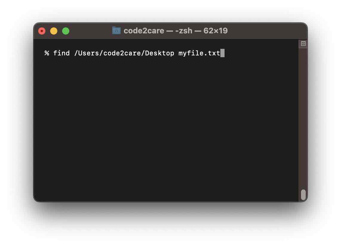 Find File on macOS using find and mdfind command